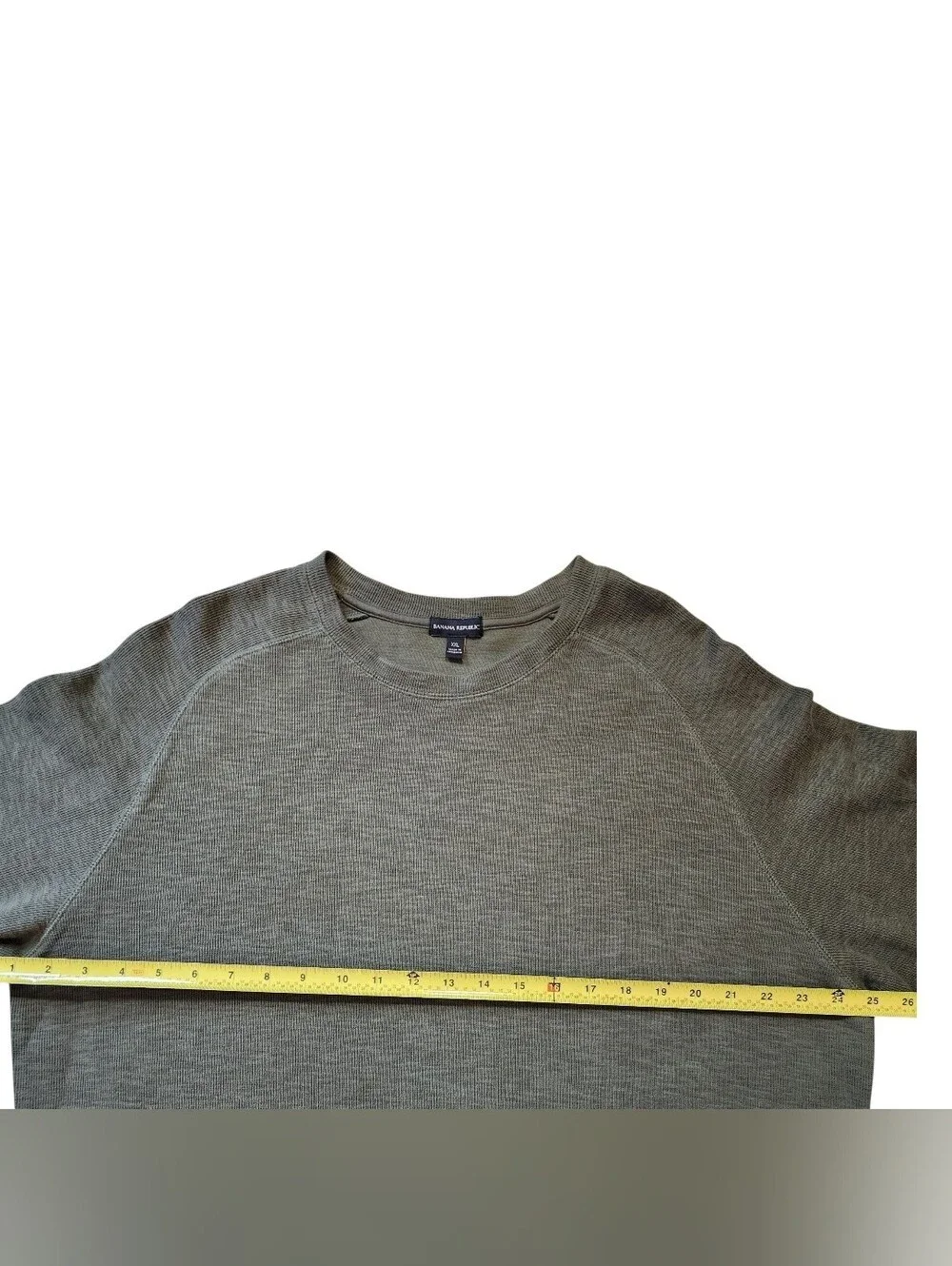 ​Banana Republic 2XL Green Long Sleeve Thermal Waffle Knit Shirt Outdoor XXL